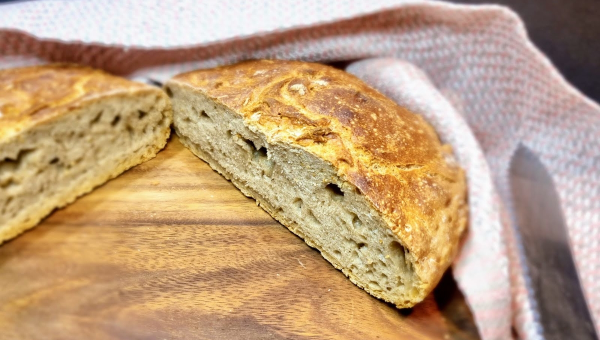 Pain complet moelleux sans pétrissage - Recette par Rosenoisettes